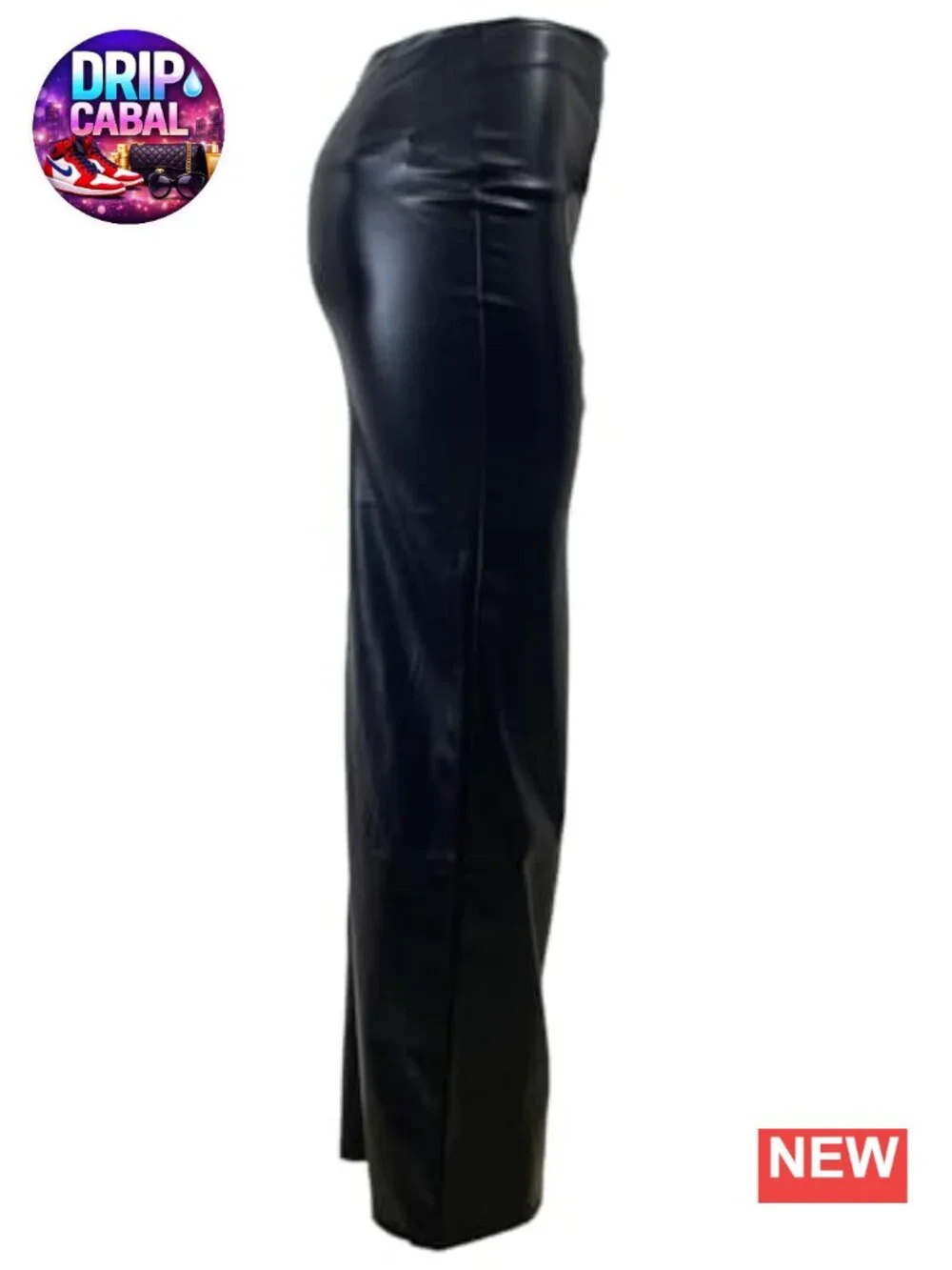 Stretch Faux Leather Maxi Skirt with Double Zipper, Slim Fit